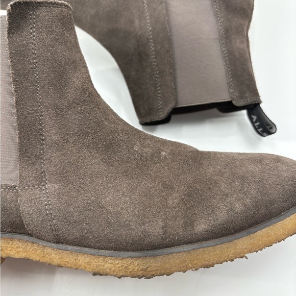 ALLSAINTS Taupe Suede Chelsea Boots western cowboy festival Shoes Men's Size 9 - Picture 3 of 14